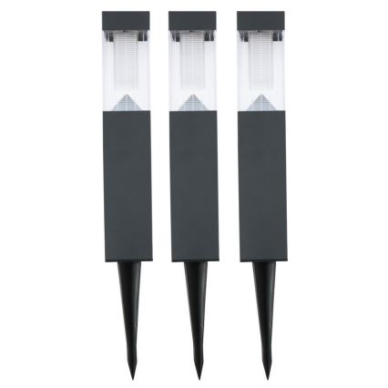 Grundig - SET 3x Solarna svetilka LED/1,2V 6,5x35,5cm