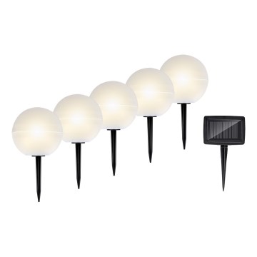 Grundig - SET 5x LED RGBW  Solarna svetilka LED/3,2V IP44