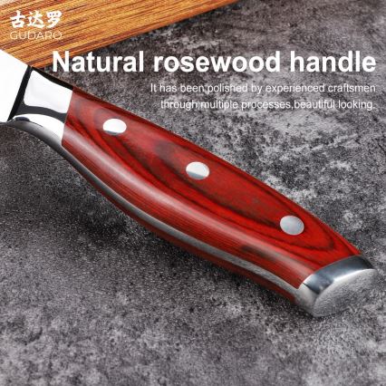 Gudaro - Damaščanski kuhinjski nož KENSHO 3,5, 67 slojev jekla, dolžina 9,5 cm