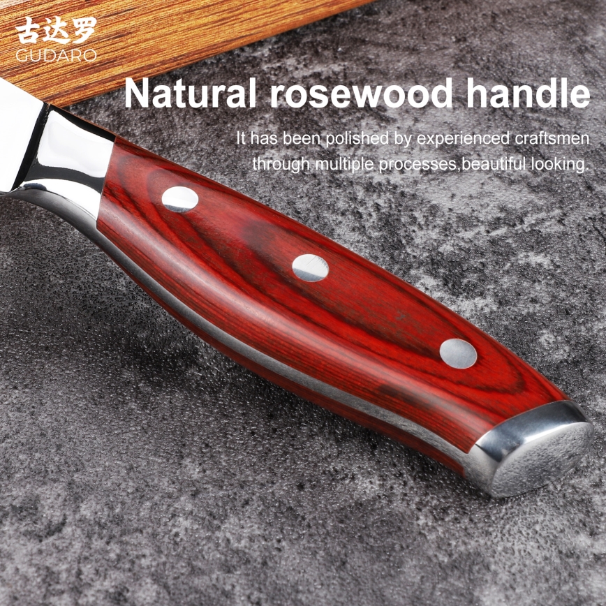 Gudaro - Damaskov nož za odkostičenje KENSHO 6, 67 slojev jekla, dolžina 15 cm