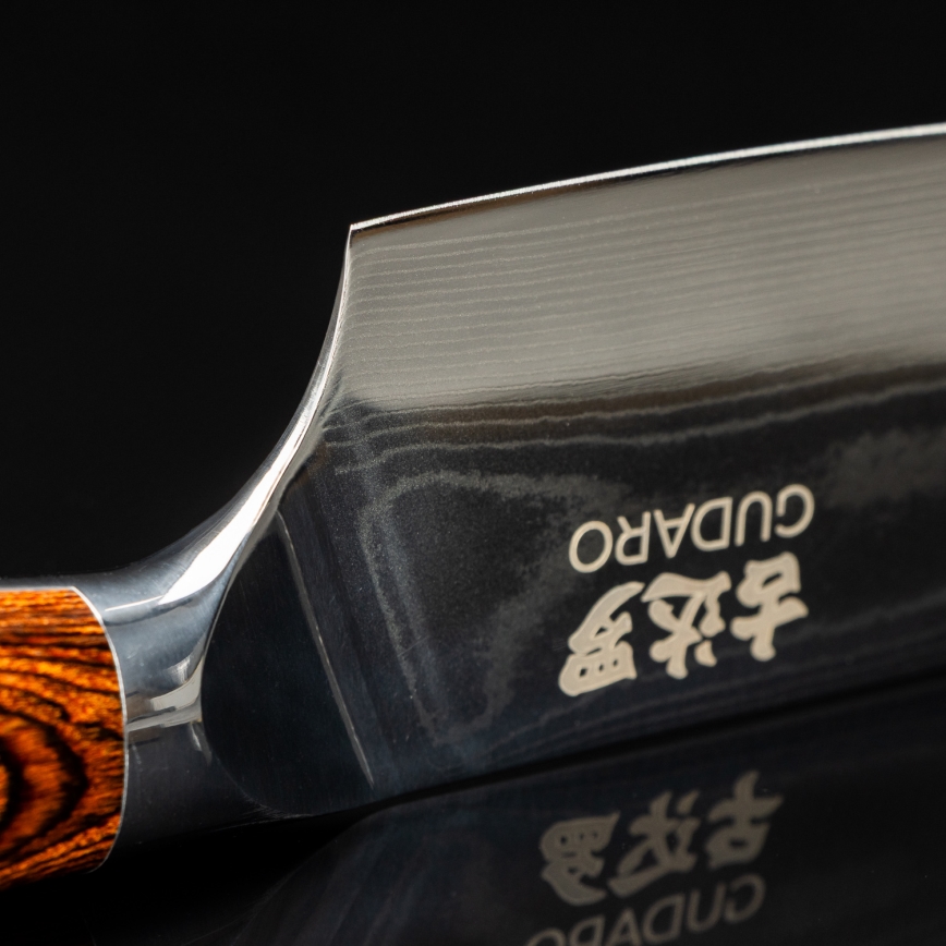 Gudaro - Damaskovski kuharski nož FENG 8, 67 slojev jekla, dolžina 20 cm