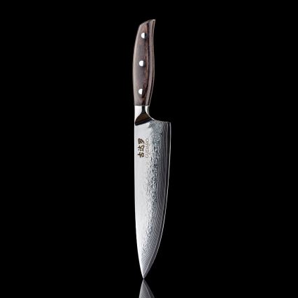 Gudaro - Damaskovski kuharski nož SHIRO 8, 67 plasti jekla, dolžina 20 cm