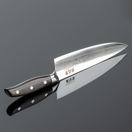 Gudaro - Damaskovski kuharski nož SHIRO 8, 67 plasti jekla, dolžina 20 cm
