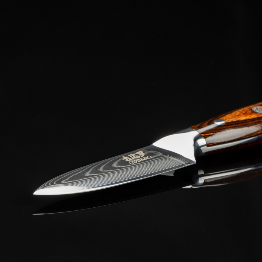 Gudaro - Damaskovski kuhinjski nož FENG 3,5, 67 slojev jekla, dolžina 9,5 cm