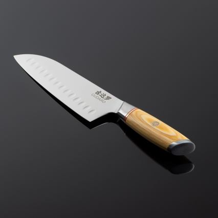 Gudaro - Santoku kuhinjski nož HIKARI 7, damaskno jeklo, 67 plasti, dolžina 17,5 cm