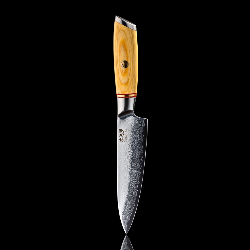 Gudaro - Damaskovski univerzalni kuhinjski nož HIKARI 5, 67 slojev jekla, dolžina 12,5 cm