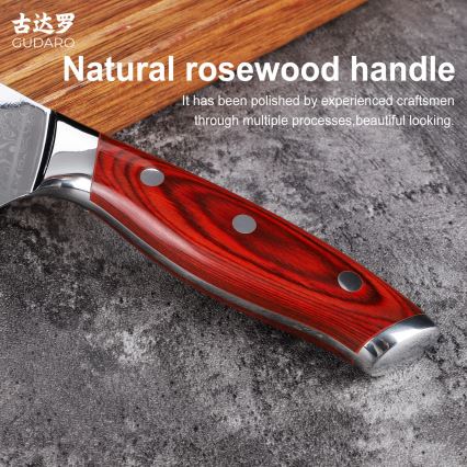 Gudaro - Damastno kuhinjsko sekalo KENSHO 6,5, 67 plasti jekla, dolžina 16,2 cm