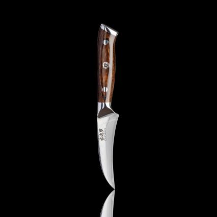 Gudaro - Komplet 1x damaskovski kuhinjski nož FENG 8, 67 slojev jekla, dolžina 20 cm + 1x damaskovski santoku kuhinjski nož FENG 7,5, 67 slojev jekla, dolžina 18 cm + 1x BREZPLAČNO damaskovski kuhinjski nož za sadje FENG 3,5, 67 slojev jekla, dolž