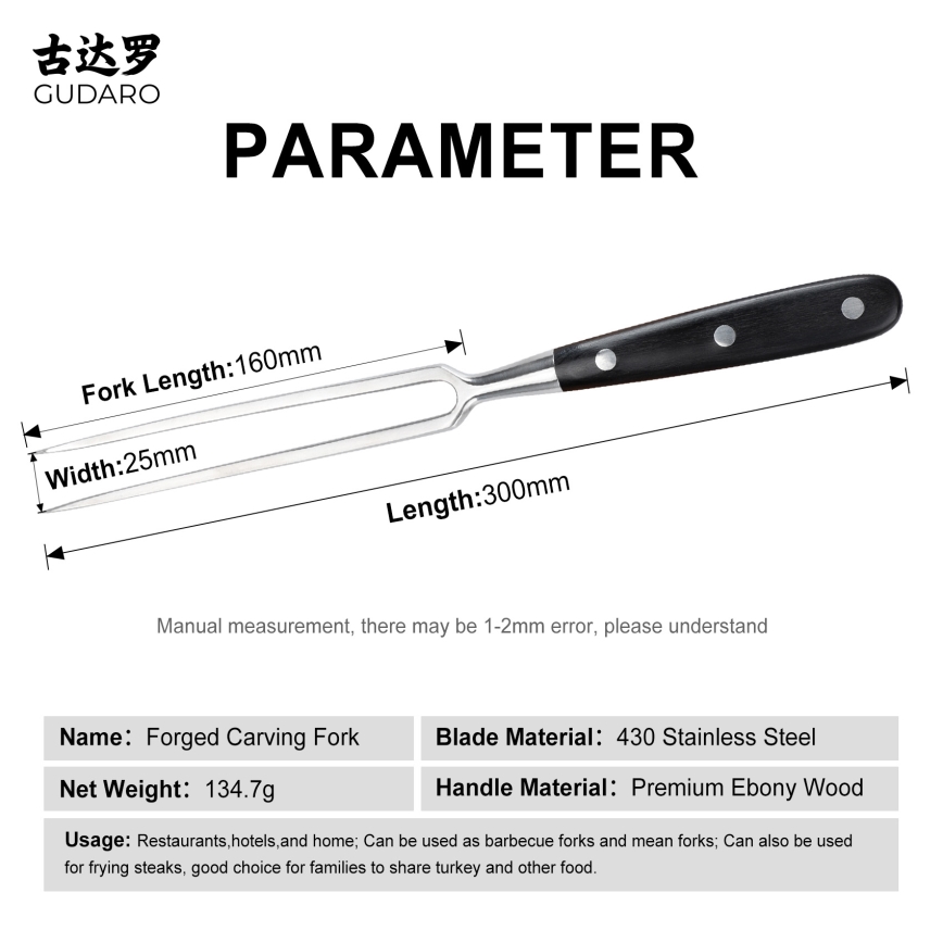 Gudaro - Kuhinjska vilica MIYABI črna/pakka