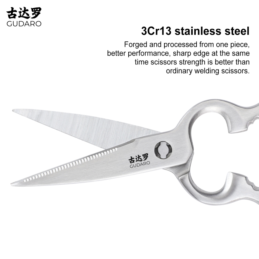 Gudaro - Škarje za perutnino RONIN 20,6 cm iz nerjavnega jekla