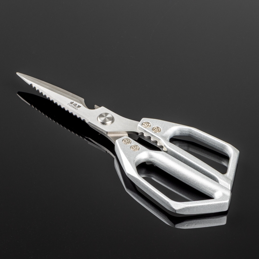 Gudaro - Škarje za perutnino SHOGUN, 23,3 cm, srebrne