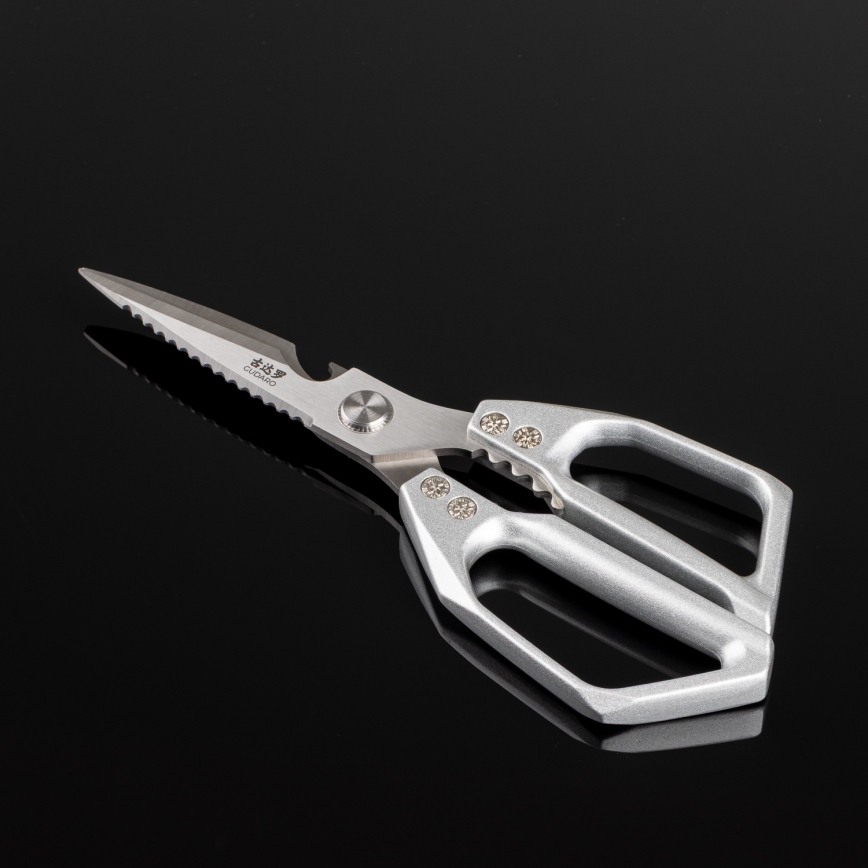 Gudaro - Škarje za perutnino SHOGUN, 23,3 cm, srebrne