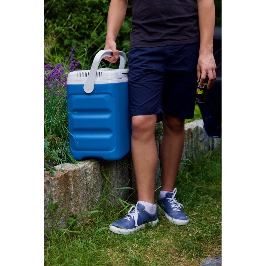 Guzzanti GZ 30BW - Prenosni hladilnik za avto 29 l 65W/12V/230V modre barve