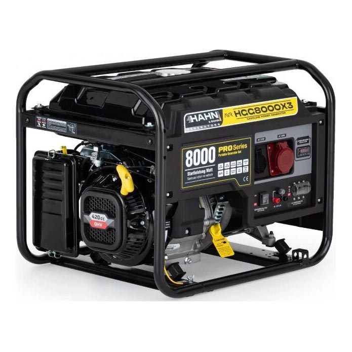 Hahn & Sohn 9177 - Bencinski električni generator HGG 8000 X3 6500W