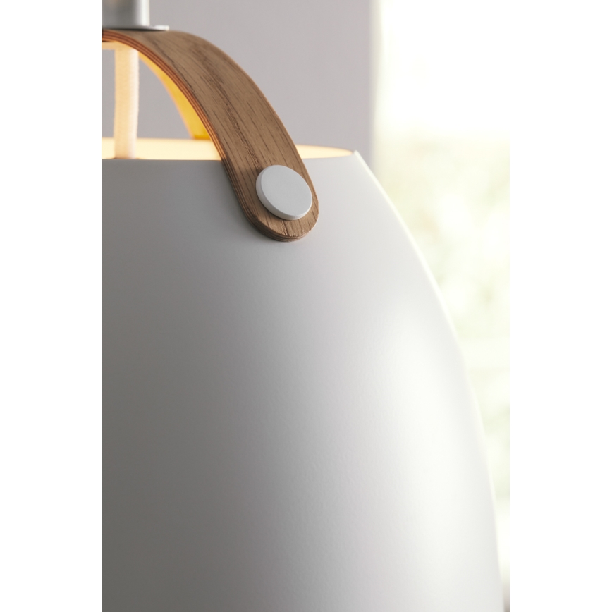 Halo Design 734870 - Lestenec na kablu OSLO 1xE27/40W/230V premer 40 cm bela/hrast