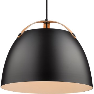 Halo Design 734887 - Viseča svetilka na kablu OSLO 1xE27/40W/230V Ø 40 cm črna/hrast