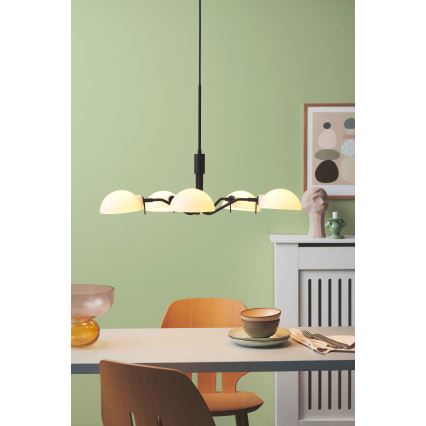 Halo Design 740369 - Viseči lestenec na kablu KJOBENHAVN 5xG9/28W/230V Ø 50 cm črna