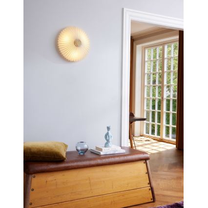 Halo Design 745081 - Stensko svetilo PARIS 3xG9/28W/230V, premer 40 cm, bela/mesing/hrast