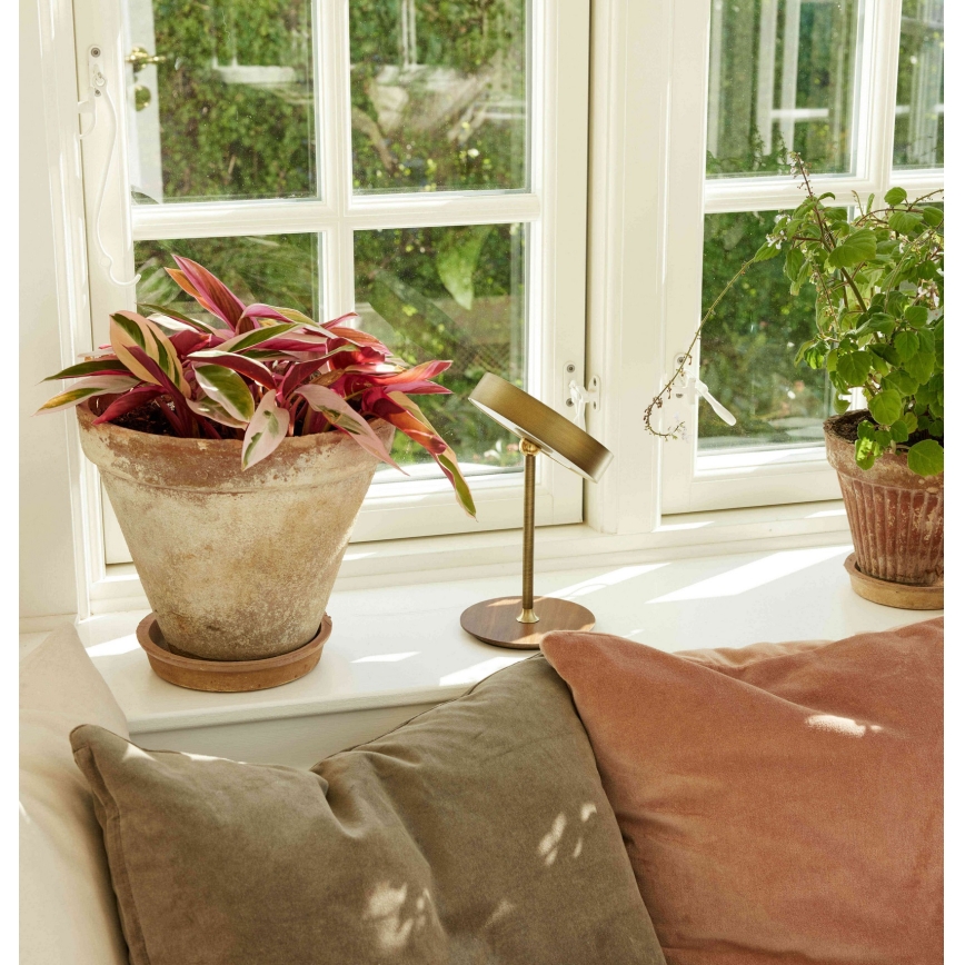 Halo Design 745784 - LED Zatemnjevalna polnilna namizna svetilka ON THE MOVE LED/2,5W/4000 mAh medenina/les