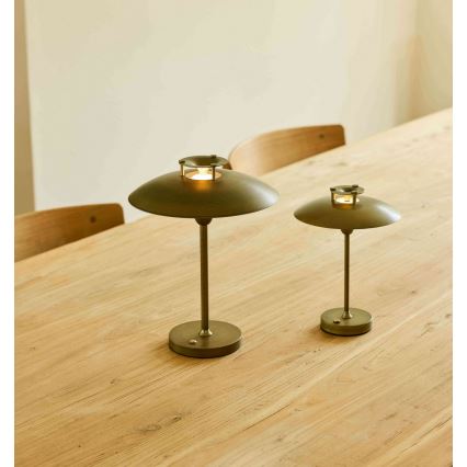 Halo Design 746149 - LED zatemnjevalna zunanja polnilna namizna svetilka MINI STEPP LED/1,8W/1600 mAh IP44 medenina