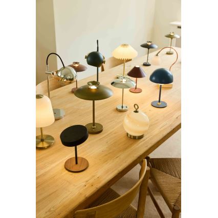 Halo Design 746163 - LED zatemnjevalna zunanja polnilna namizna svetilka MINI STEPP LED/1,8W/1600 mAh IP44 sijajni krom