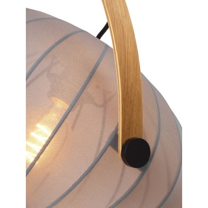 Halo Design 746354 - viseča svetilka na kablu DC 1xE27/40W/230V, premer 40 cm, siva/hrast