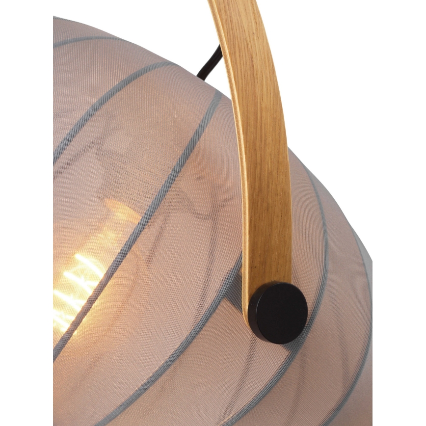 Halo Design 746354 - viseča svetilka na kablu DC 1xE27/40W/230V, premer 40 cm, siva/hrast