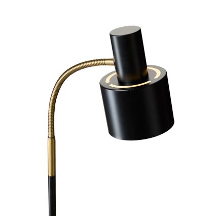 Halo Design 746866 - Stoječa svetilka VOGUE 1xE27/40W/230V črna/medenina