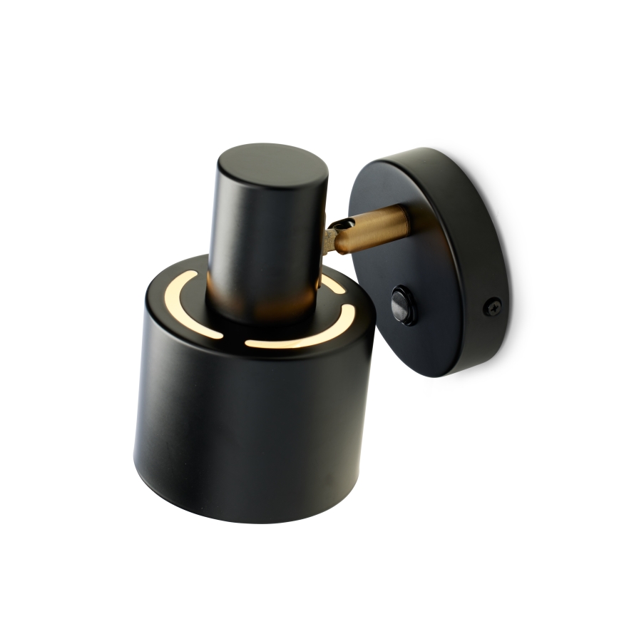 Halo Design 746880 - Stensko točkovno svetilo VOGUE 1xE27/40W/230V črna/medeninasta