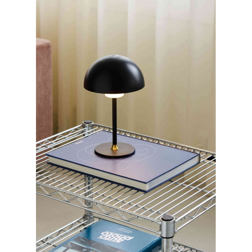 Halo Design 747573 - zatemnjevalna polnilna namizna svetilka MOON LIGHT LED/2,7W/2600 mAh črna