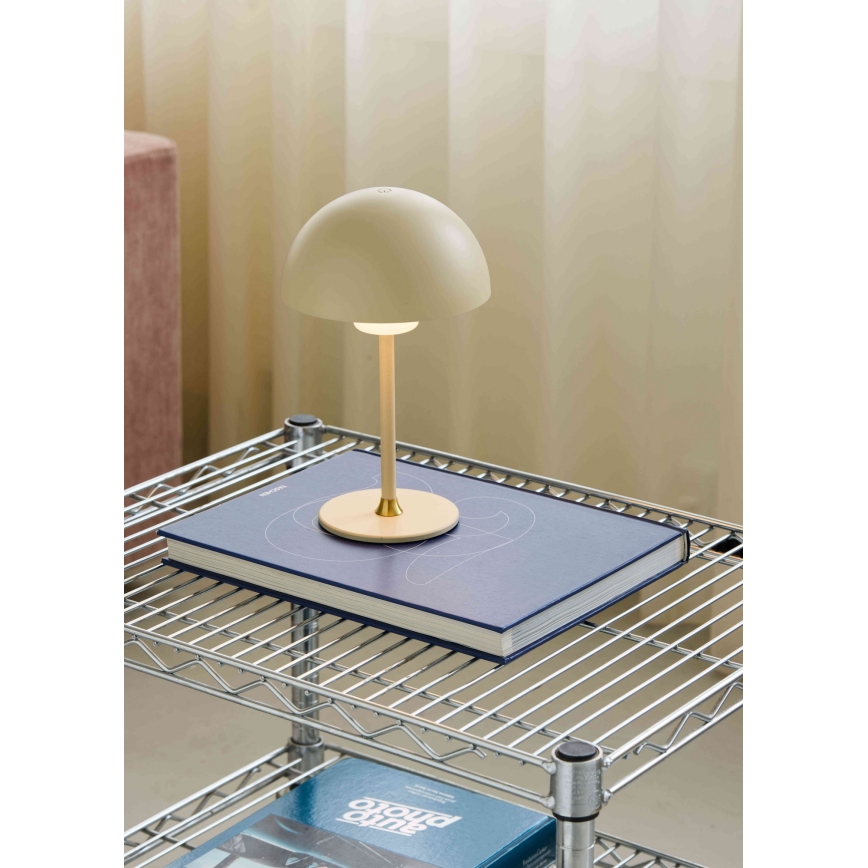 Halo Design 747597 - LED zatemnjevalna polnilna namizna svetilka MOON LIGHT LED/2,7W/2600 mAh kremna