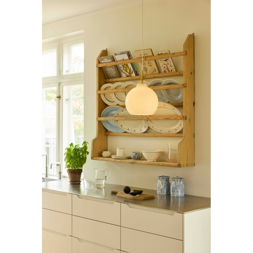 Halo Design 748068 - Lestenec na kablu TOSCANA 1xE27/40W/230V, premer 36 cm, kremna/medenina