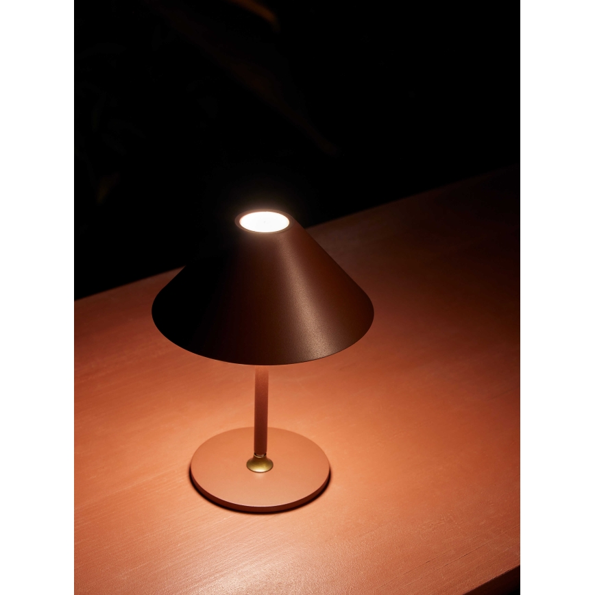 Halo Design 800834 - Zatemnjiva LED zunanja polnilna namizna svetilka HYGGE LED/3W/4000 mAh IP54 vinasta