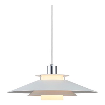 Halo Design 990792 - Viseča svetilka na kabelu RIVOLI 1xE27/40W/230V Ø 40 cm bela/sijajni krom