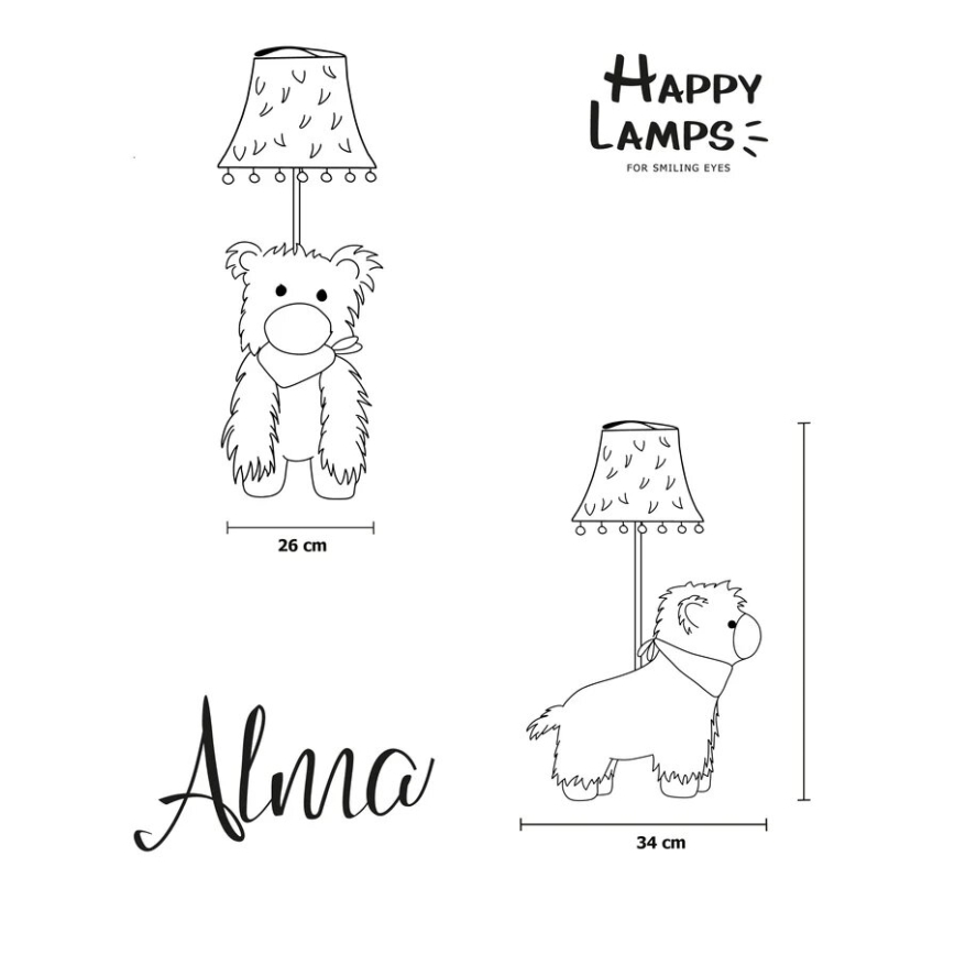 Happy Lamps - LED otroška namizna svetilka ALMA LED/5,4W/230V lama
