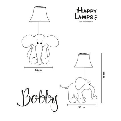 Happy Lamps - LED otroška namizna svetilka BOBBY LED/5,4W/230V slon