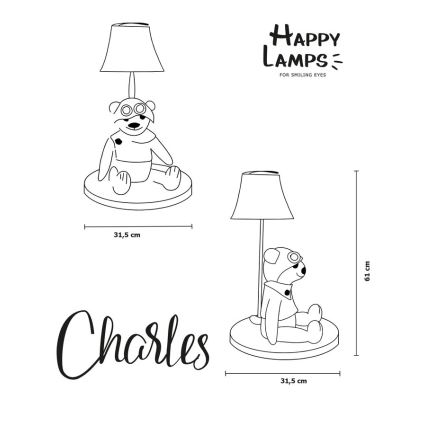 Happy Lamps - LED otroška namizna svetilka CHARLES LED/5,4W/230V medved