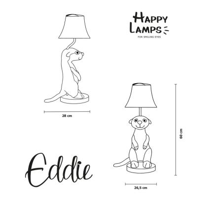 Happy Lamps - LED otroška namizna svetilka EDDIE LED/5,4W/230V meerkat