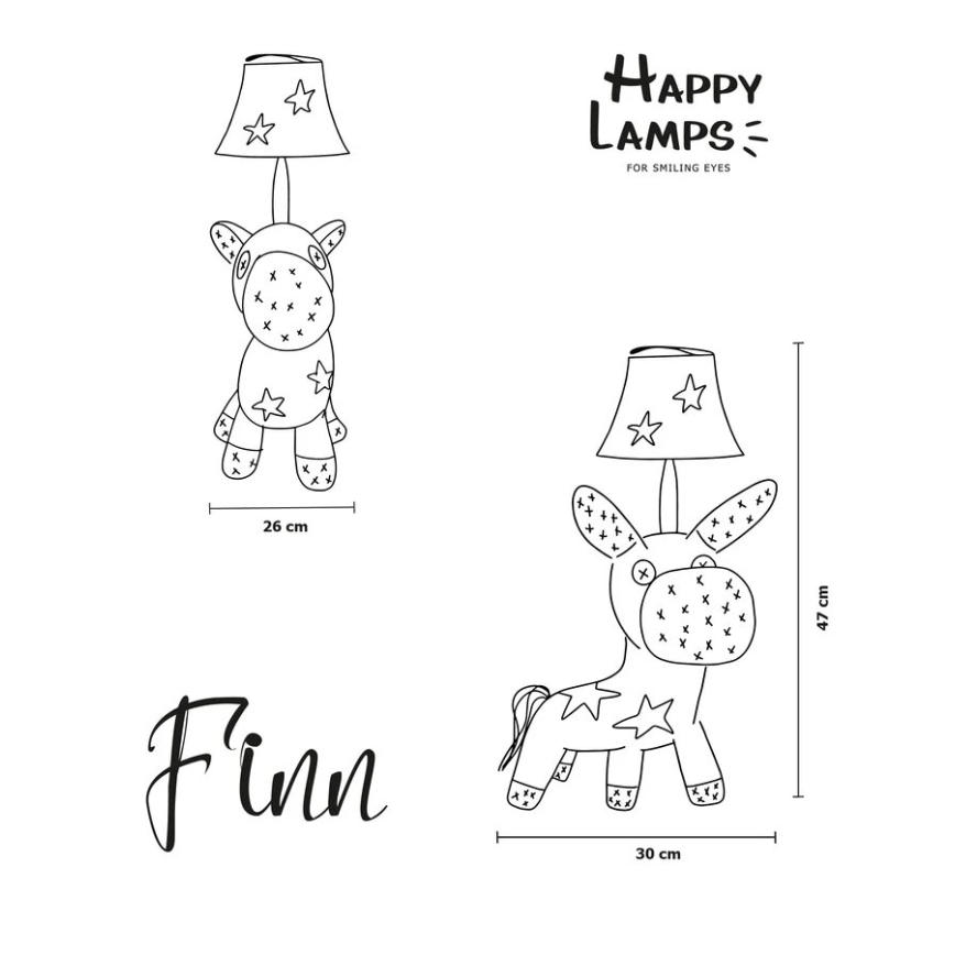 Happy Lamps - LED otroška namizna svetilka FIN LED/5,4W/230V konj