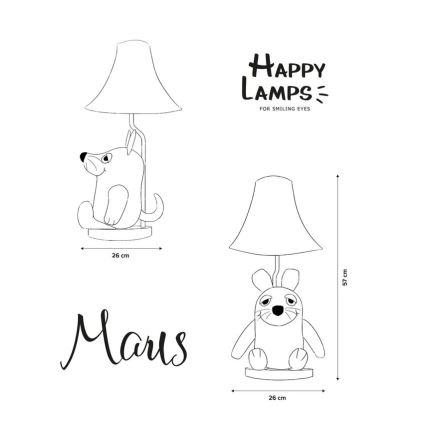Happy Lamps - LED otroška namizna svetilka MAUS LED/5,4W/230V miška