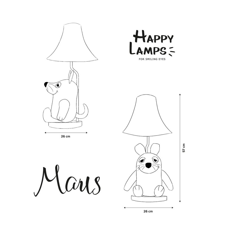 Happy Lamps - LED otroška namizna svetilka MAUS LED/5,4W/230V miška