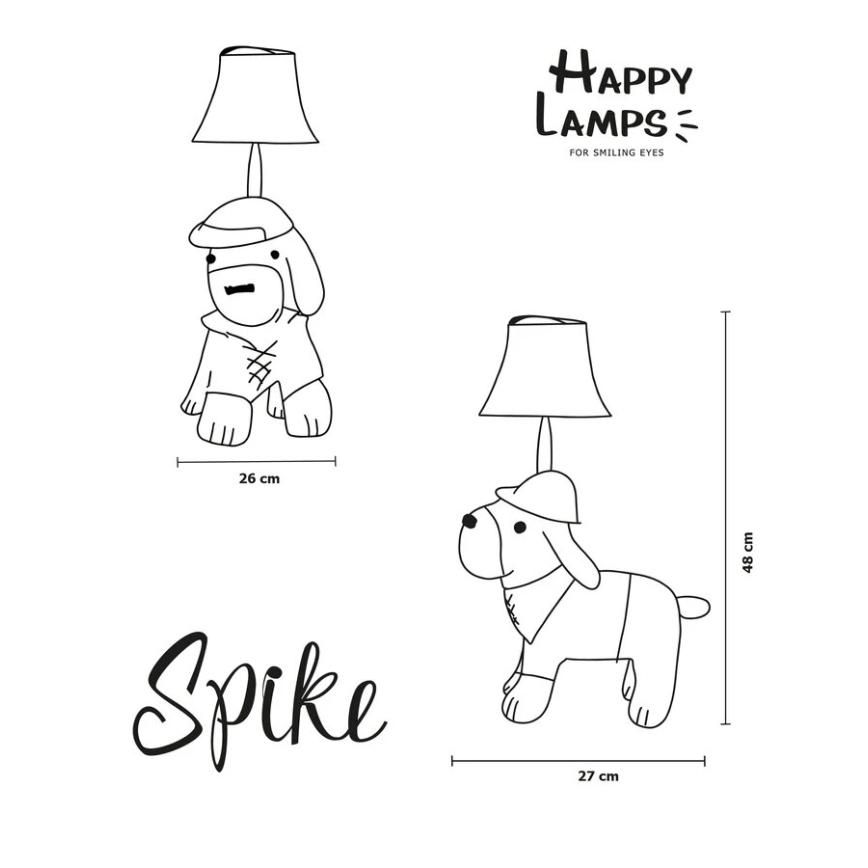 Happy Lamps - LED otroška namizna svetilka SPIKE LED/5,4W/230V hound