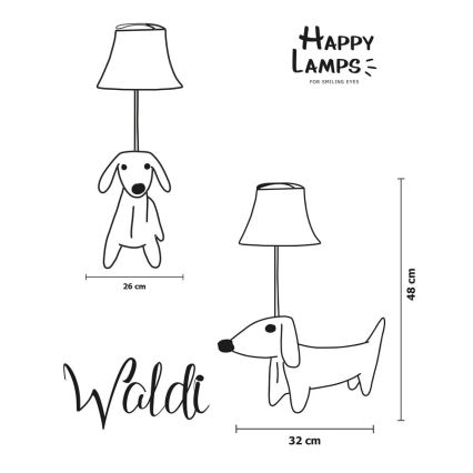 Happy Lamps - LED otroška namizna svetilka WALDI LED/5,4W/230V dachshund