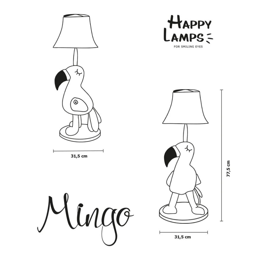 Happy Lamps - LED Otroška talna svetilka MINGO LED/5,4W/230V plamenec