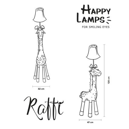 Happy Lamps - LED Otroška talna svetilka RAFFI LED/5,4W/230V žirafa