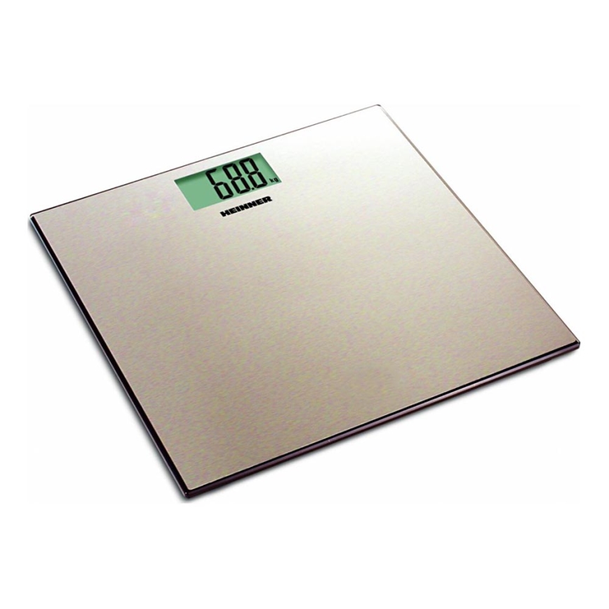 Heinner HBS-180SSGD - Digitalna osebna tehtnica 2xAAA iz nerjavnega jekla
