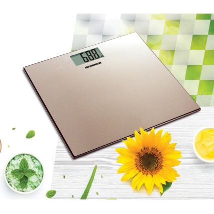 Heinner HBS-180SSGD - Digitalna osebna tehtnica 2xAAA iz nerjavnega jekla