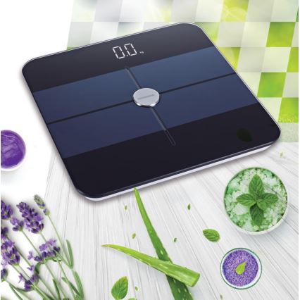 Heinner HBS-BTH180BK - Digitalna osebna tehtnica 2xAAA črna/modra