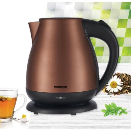 Heinner HEK-17IXC - Električni kuhalnik vode 1,7 l 2200W/230V v bakreni barvi