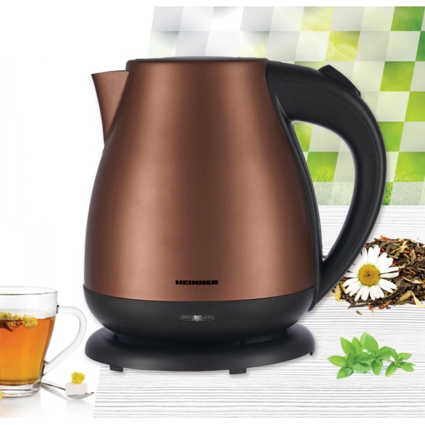 Heinner HEK-17IXC - Električni kuhalnik vode 1,7 l 2200W/230V v bakreni barvi